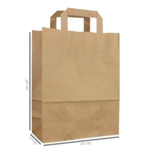 Sacose din hartie kraft, 50 buc/set, 26x17x36 cm