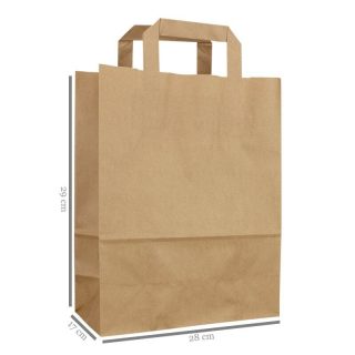 Sacose din hartie kraft, 50 buc/set, 28x17x29 cm