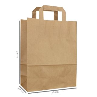 Sacose din hartie kraft, 50 buc/set, 32x20x28 cm