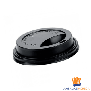 Capace din plastic negre, 100 buc/set, 16 OZ
