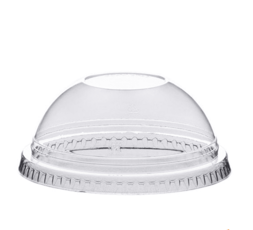 Capac bombat din plastic pentru pahar frappe, 100 buc/set