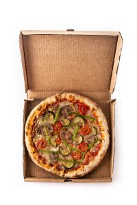 Cutii pizza Kraft cu model,28x28x3,5 100 buc/set