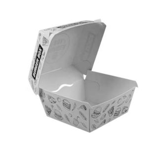 cutie pentru hamburger, model urban, alba