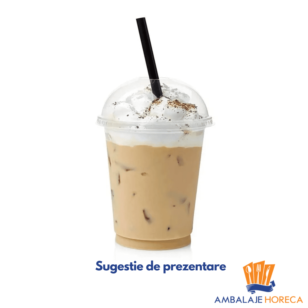 Pahare din plastic pentru frappe, 50 buc/set, 400ml