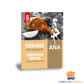 Pungi pentru friptura din plastic, 6buc/set