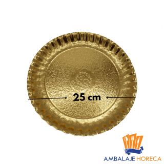 Tava aurie din carton, R2, Ø25 cm