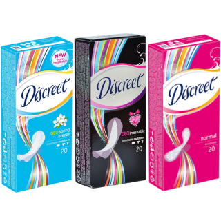 Absorbante zilnice Discreet, 20 buc