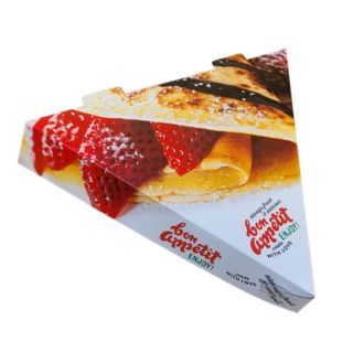 cutie carton triunghi pentru clatite