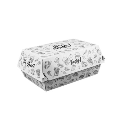 Cutii meniu Burger, design urban, 100 buc/set