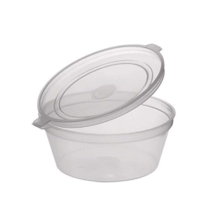 Sosiere din plastic cu capac atasat, 50 buc/set, 30gr